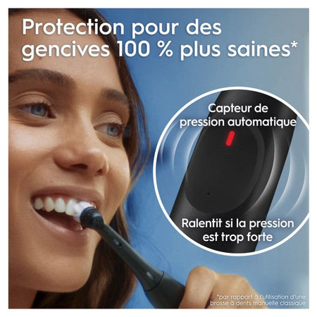 Spazzolino elettrico - Oral-B - iO2 - Nero - 3 modalità - Timer 2 minuti