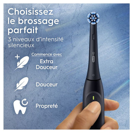 Spazzolino elettrico - Oral-B - iO2 - Nero - 3 modalità - Timer 2 minuti