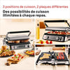 Grill multifunzione - BRAUN - Multi Grill 9 Pro - 2200 W - 3 posizioni di riscaldamento - Nero / Acciaio