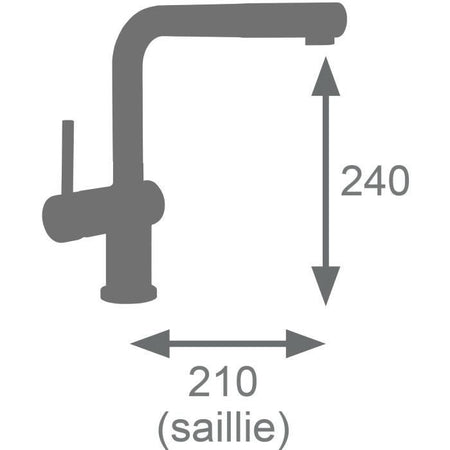Edouard Rousseau - Miscelatore per lavello SQUARE - Doccetta estraibile - Cromo