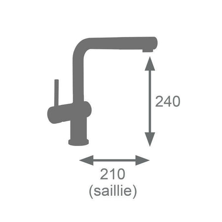Edouard Rousseau - Miscelatore per lavello SQUARE - Doccetta estraibile - Cromo