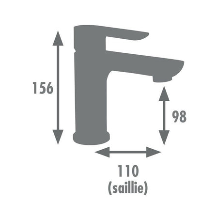 Edouard Rousseau - Miscelatore lavabo MILK - Grafite opaco