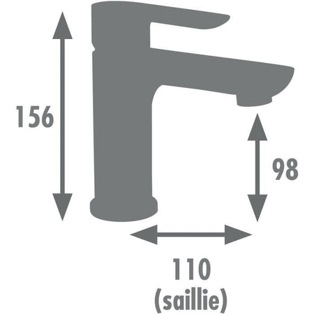 Edouard Rousseau - Miscelatore lavabo MILK - Grafite opaco