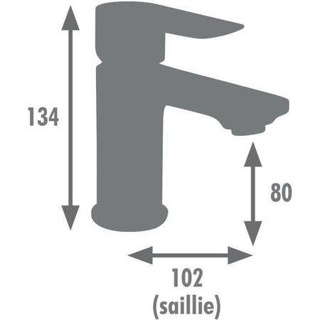 Edouard Rousseau - Miscelatore per lavabo NAYAK - Grafite opaco