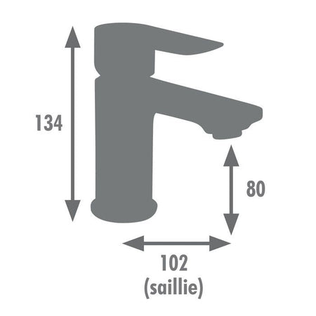 Edouard Rousseau - Miscelatore per lavabo NAYAK - Grafite opaco