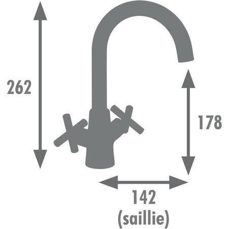 Edouard Rousseau - Miscelatore per lavello NANKA - Nero