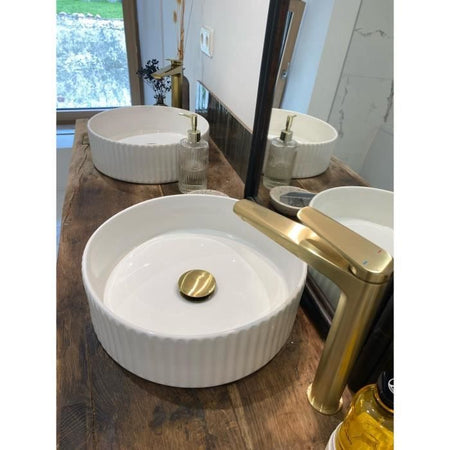 Edouard Rousseau - Miscelatore lavabo GLOSS HIGH - Ottone spazzolato