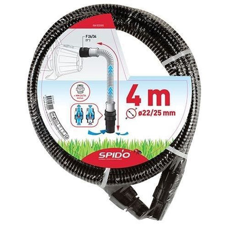 Kit di aspirazione in plastica - SPIDO - 4 metri -  22 mm
