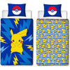 Completo letto reversibile - POKEMON - Pikachu IV - Microfibra - 1 copripiumino 140 x 200 cm + 1 federa 63 x 63 cm