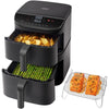 Friggitrice ad aria COSORI Turbo Tower Chef Edition - Capacità 10,8 l - 2 vasche - 6 programmi - 2630 W - Nero