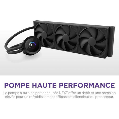 Raffreddamento ad acqua - NZXT - RL-KN360-B2 - Kraken Plus 360 - Schermo LCD personalizzabile da 1,54" - Nero
