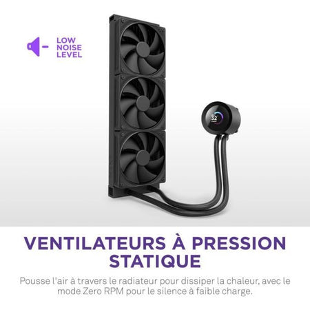 Raffreddamento ad acqua - NZXT - RL-KN360-B2 - Kraken Plus 360 - Schermo LCD personalizzabile da 1,54" - Nero