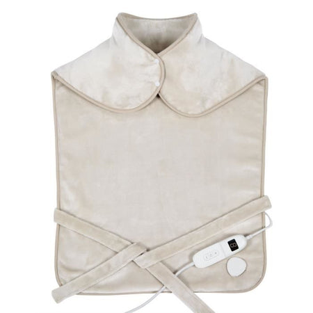 Termoforo per schiena e collo - LIVOO - DOS218C - 100 W - 60 x 90 cm - Flanella - Lavabile in lavatrice 30 - 50-65 - Crema