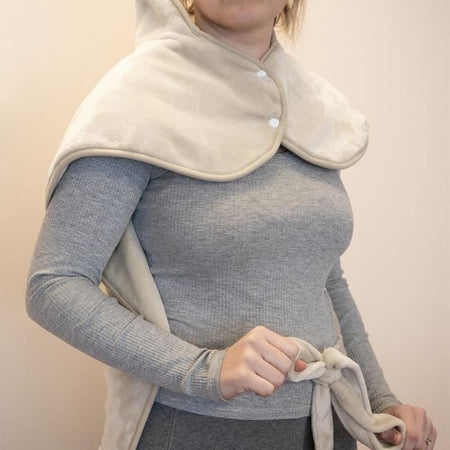 Termoforo per schiena e collo - LIVOO - DOS218C - 100 W - 60 x 90 cm - Flanella - Lavabile in lavatrice 30 - 50-65 - Crema