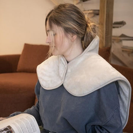 Termoforo per schiena e collo - LIVOO - DOS218C - 100 W - 60 x 90 cm - Flanella - Lavabile in lavatrice 30 - 50-65 - Crema