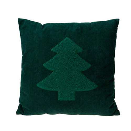 Cuscino natalizio in corduroy tinta unita per letto e divano 45 x 45 cm