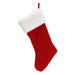 Calza di natale semplice a maglia per addobbi e decorazioni natalizie