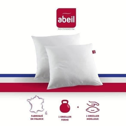 ABEIL Set di 2 cuscini DOPPIO COMFORT 100% cotone 60x60 cm