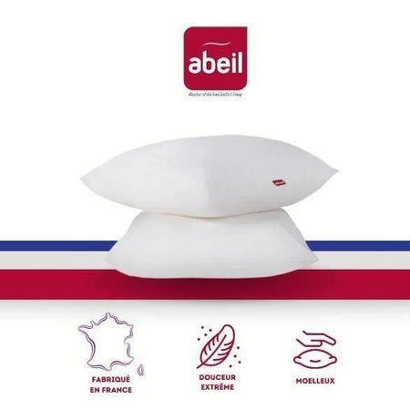 ABEIL Set di 2 morbidi cuscini - 60 x 60 cm - Bianco