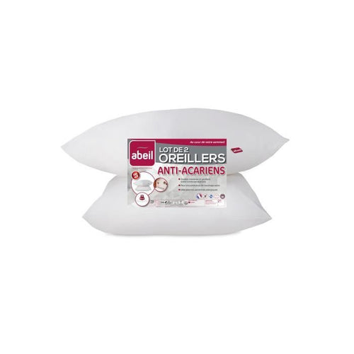 ABEIL Set di 2 cuscini antiacaro - 60 x 60 cm - Bianco