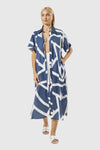 Kaftano Aperto Blu e Bianco | Verde Fashion