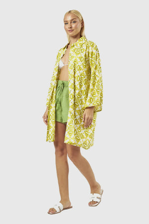 Kaftano lungo Lime | Verde Fashion