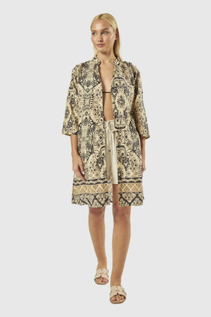Kaftano stampa Paisley | Verde Fashion
