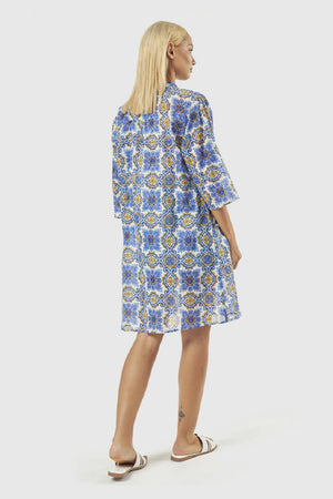 Kaftano stampa Maiolica | Verde Fashion