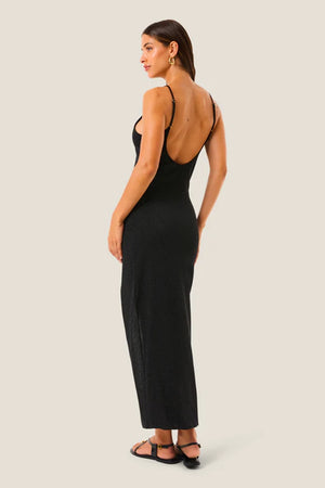 Abito lungo con spacco Color Lurex | 4GIVENESS
