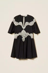 Abito corto in mussola con macramè | TWINSET
