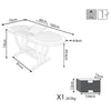 TURRIS - tavolo da giardino allungabile in legno massiccio di acacia 120/160x70 Marrone