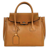 Modarno  Borsa a mano in vera pelle Saffiano Versione Grande 35x12x31 cm