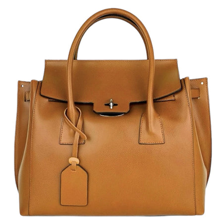 Modarno  Borsa a mano in vera pelle Saffiano Versione Grande 35x12x31 cm