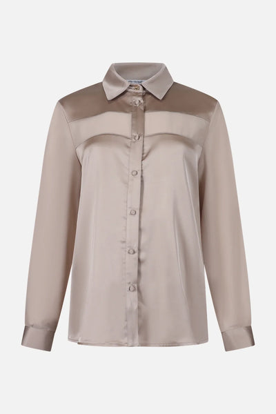 Camicia con inserto georgette