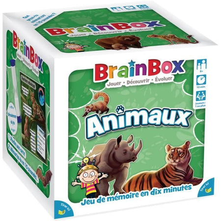 Gioco da tavolo - BrainBox - Animali - Gioco di osservazione e memoria - 1 giocatore o più - 8 anni e più