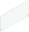Schermo divisorio con 1 coppia di staffe per scrivania cm. 80x2x40h