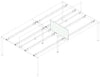 Schermo divisorio con 1 coppia di staffe per scrivania cm. 80x2x40h