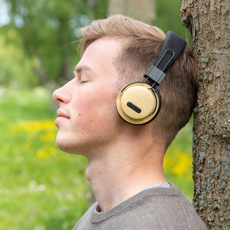 Headphone XD Connects Cuffie Wireless Bambù Brown