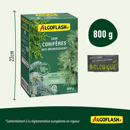 Trattamento delle conifere di conifere anti -mate - algoflash naturasol naturasol - 800g