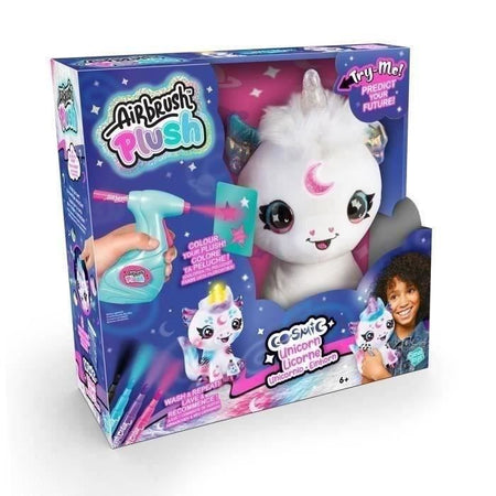 Canal Toys - Peluche Airbrush - Peluche Unicorno Cosmico da personalizzare con corno luminoso - AIR 028
