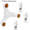 Adattatore 3-in-1 E27 lampadina Moltiplicare Lampadario Splitter 3 Ingressi 220V