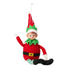 Pendente elfo natalizio paffuto per Albero di Natale per decorazioni natalizie