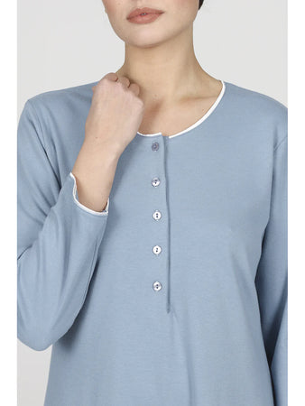 Alpina Donna Camicia da Notte Invernale in Caldo Cotone Fanny AFL315 2511S52