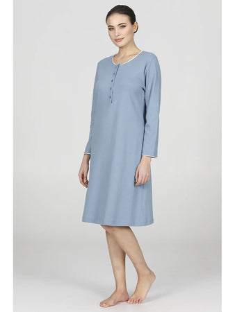 Alpina Donna Camicia da Notte Invernale in Caldo Cotone Fanny AFL315 2511S52