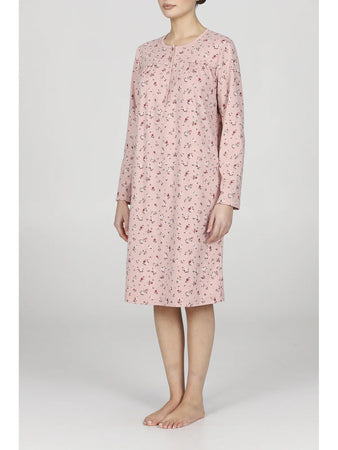 Alpina Donna Camicia da Notte Invernale in Caldo Cotone Fausta AFL317 2511S40