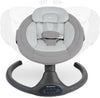 KIKKABOO Sdraietta Neonati Elettrica CODIE - Dondolo Elettrico per Neonati con Bluetooth, 5 Velocità, Schienale Regolabile, 10 Melodie, Fino a 9 kg, colore LIGHT GREY - GRIGIO CHIARO - con Telecomando - rilassante, calmante