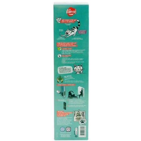 Tiragraffi in cartone - AIM - Per gatti, tiragraffi bifacciale, super resistente e duraturo, profumo di erba gatta