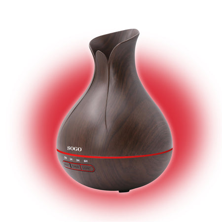 SOGO Diffusore elettrico di aromi ed essenze ad ultrasuoni 7 luci 2 modalità vapore