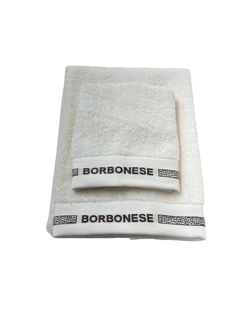 Set Asciugamani 1+1 Lounge OP Borbonese – 100% Spugna di Cotone Made in Italy