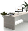Scrivania con gonna in melaminico verniciato da ufficio cm. 180/200x90x74h